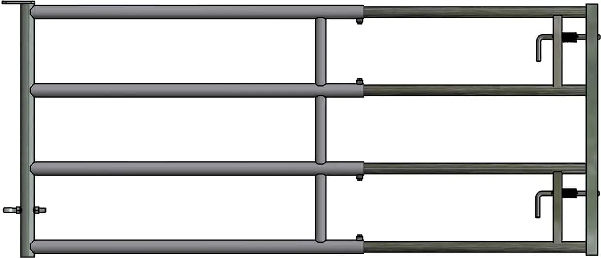 panneau 4 tubes avec verrous
