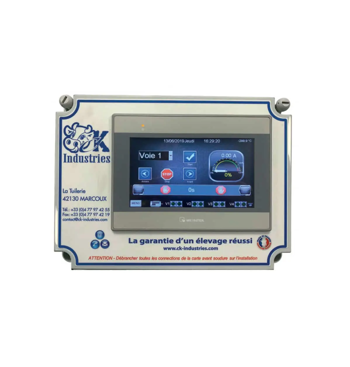 boîtier de commande racleurs tactile communiquant