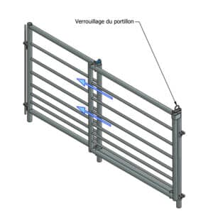 claie à portillon coulissant