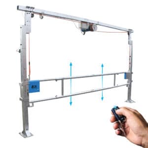 Barrière séparation de logettes relevable motorisée télécommandée